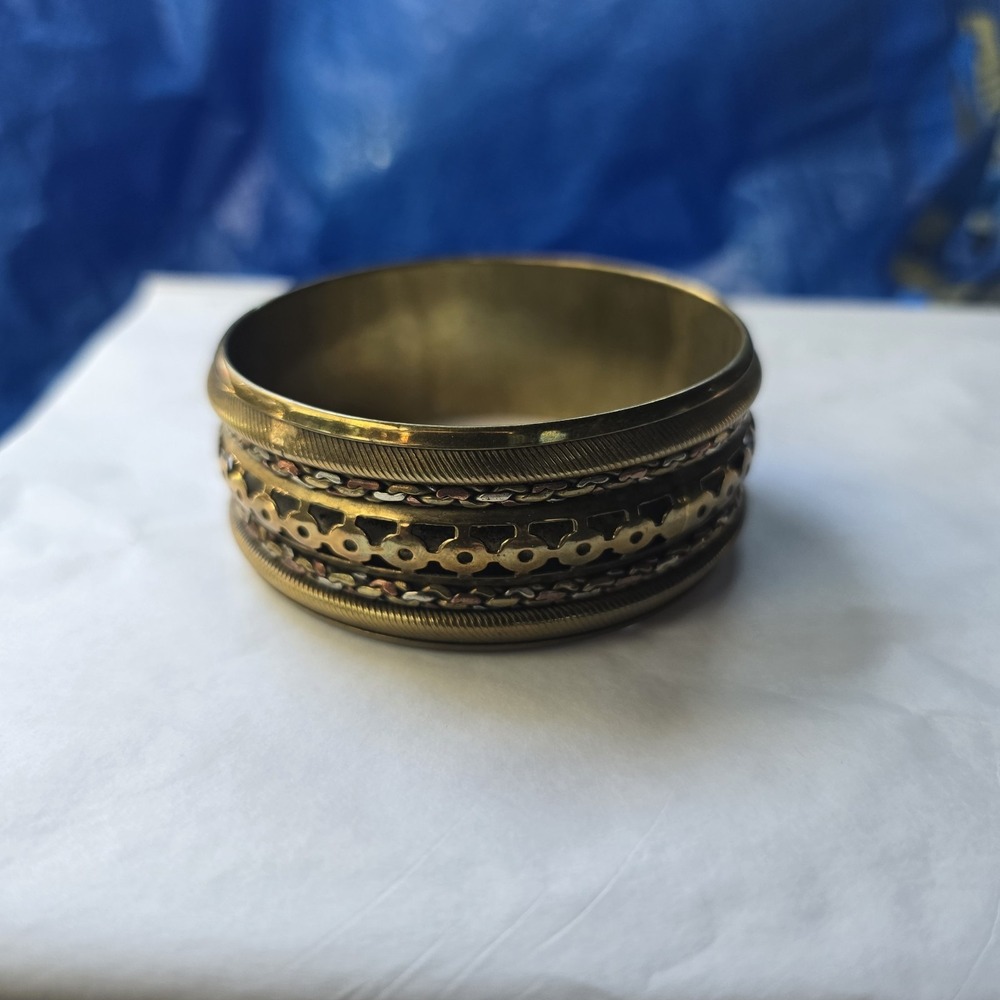 Vintage‎ Boho Brass Bangle Bracelet